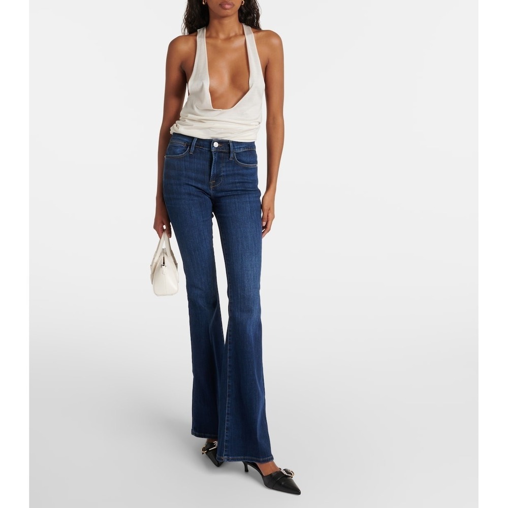 FRAME Le High Flare Jeans Womens 29 Ashton Medium Wash High Rise Bootcut NWT‎